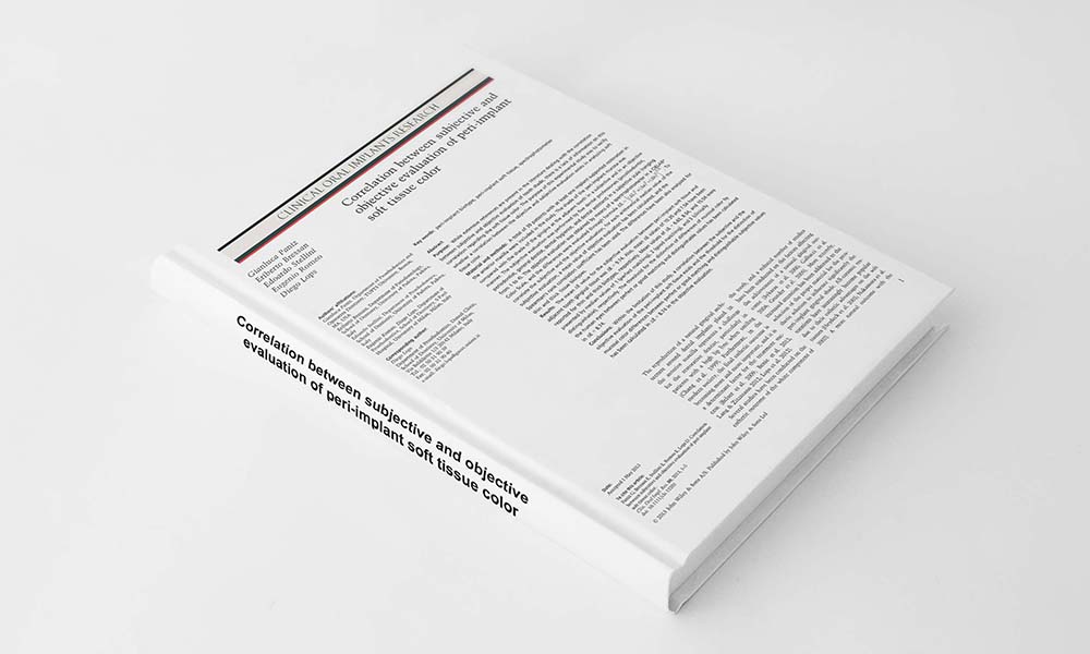 Correlation between subjective and objective evaluation of peri implant soft tissue color